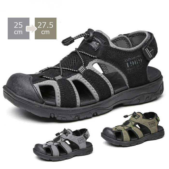 アウトドア つま先保護 スポーツ サンダル ビーチサンダル サンダル おしゃれ スポーツサンダル サンダル アウト メンズ メンズ(4.0)