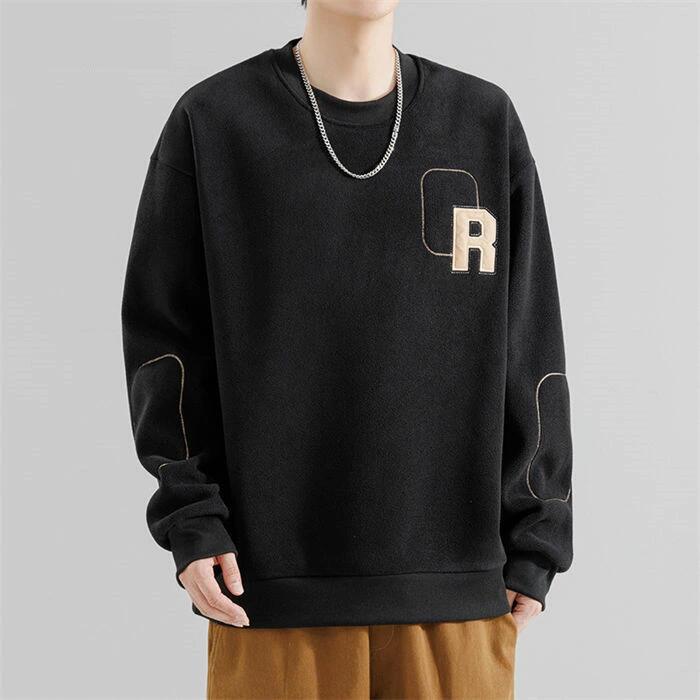 Rakuten - 通学 秋 普段 お洒落 ゆったり 通勤 高校生 暖か 長袖パーカー スウェット メンズ 厚手 裏起毛 長袖 プルオーバー 冬 スウェット