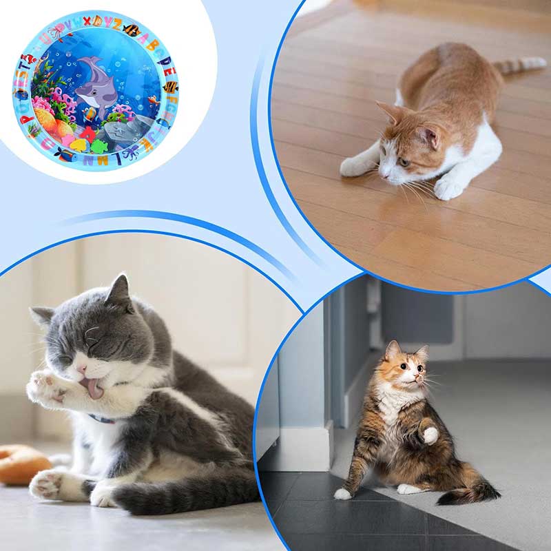 プレイマット ウォーターマット 猫ベッド ポータブル 水プレイマット インフレータ...