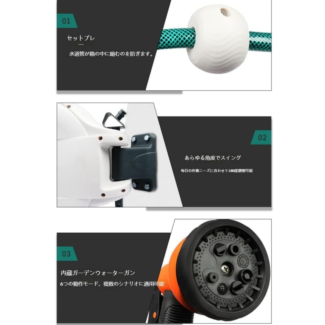 巻き 取り 機壁自動 10 メートル、 20 メートル、 30 メートルホース 巻ガーデンホ...