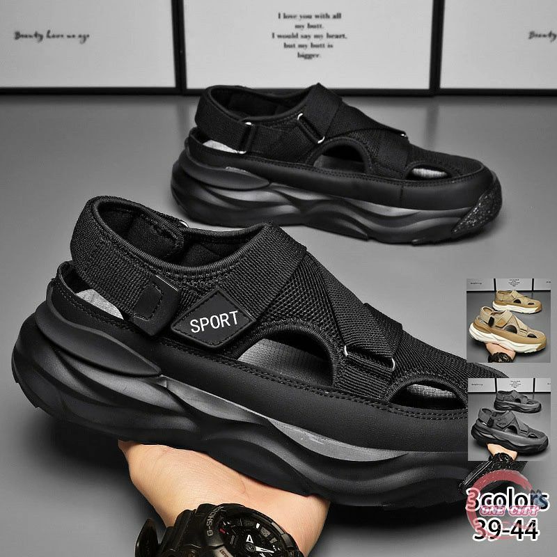 アウトドア 旅行 スポーツ 軽量 速乾 滑り止め 手縫い 厚底 サンダル メンズ さんだる 川 夏 レジャー 登山 ビーチサンダル 海