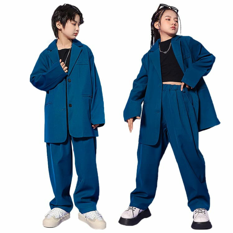 ダンス衣装 スーツ キッズ ダンス 衣装 セットアップ 子供服 スーツ ジャケット 長袖 ズボン ダンス 練習着 発表会 キッズ パンツスーツ カジュアルスーツ...
