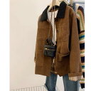 秋服 レディース ファッション オシャレ カワイイ シンプル 大人カワイイ 大きいサイズ 衣装 秋 冬 ポロ コート 女 韓国スタイル ワークウェア コーデュロ...
