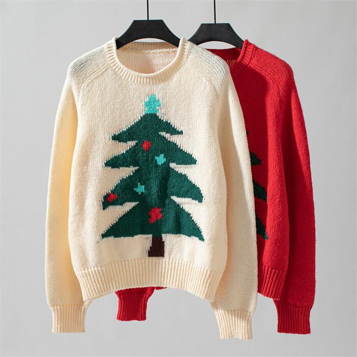セーター レディース クリスマス セーター ニットセーター クリスマスセーター クリスマス衣装 クリスマスツリー 長袖 トップス クリスマス風 ハイネック 厚手 ゆった 暖かい 可愛い カジュアル 誕生日 プレゼント パーティ ギフト