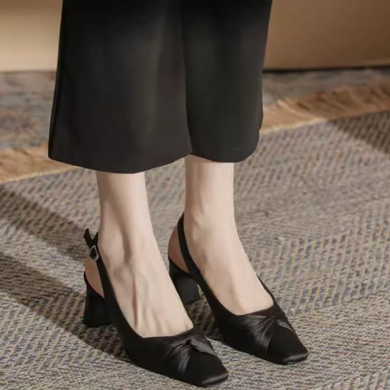 太ヒール かわいい 大人可愛い 靴 こなれ感 レディース スクエアトゥ パンプス ハイヒール 上品 カ シューズ シンプル きれいめ