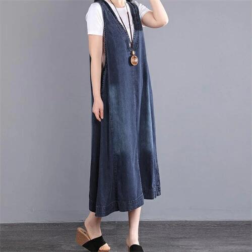 ジャンスカ 春 40代 スカ 大人 ワンピース 50代 レディース 秋 30代 サロペット ジャンパースカート ロング 冬 秋 夏 カジュアル