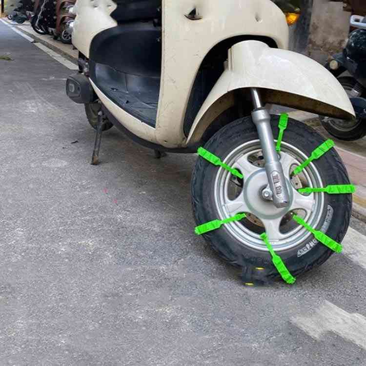 30本セット タイヤチェーン 簡単装着 オートバイ用 非金属 悪路対応 スクーター用 ...