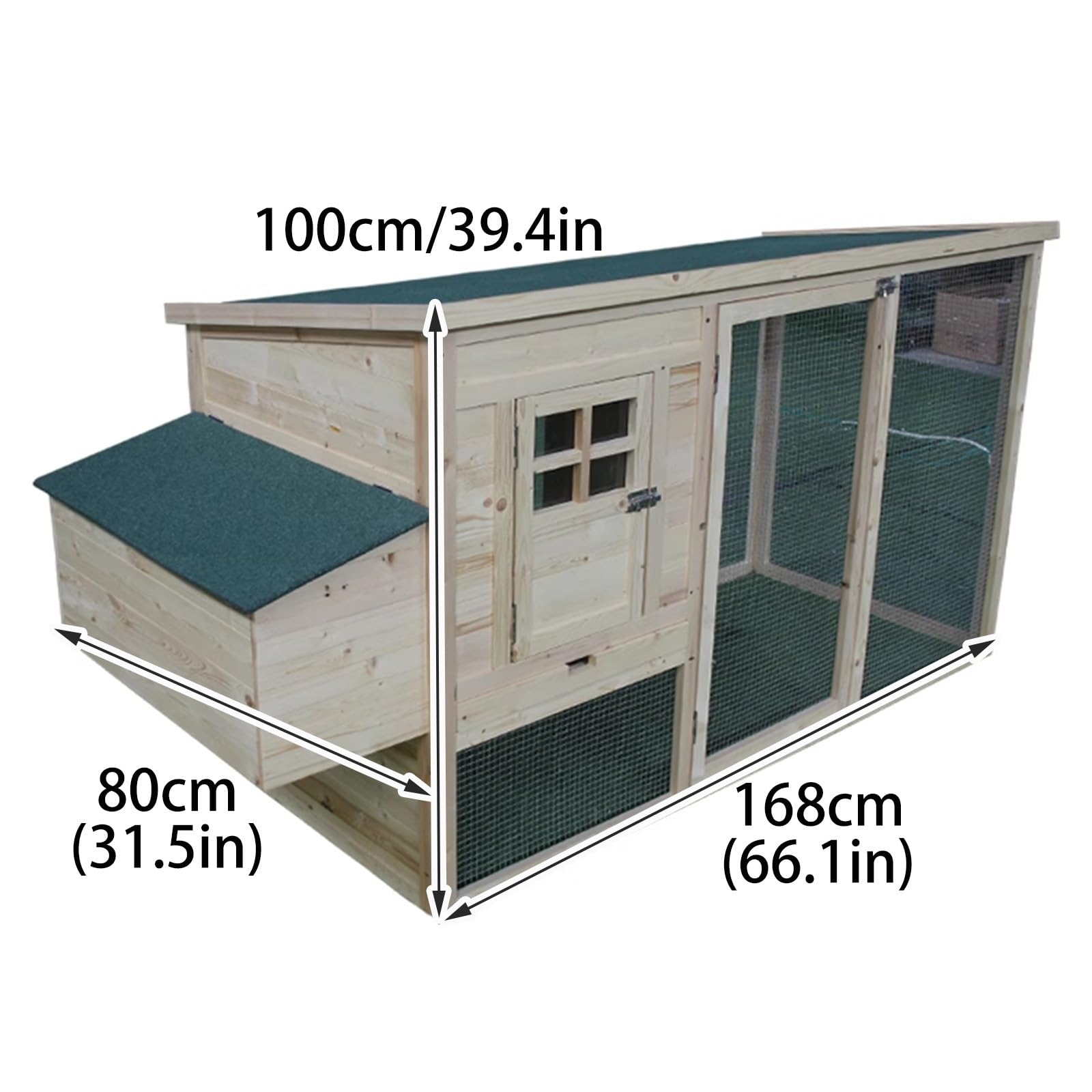 木製ウサギ小屋、漏れ防止トレイと防水アスファルト屋根を備えた高床式鶏舎、屋外...