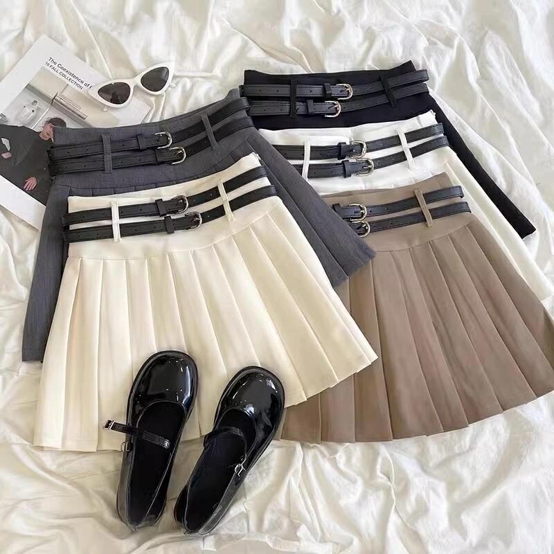 Miniskirt - ミニスカート スカート レディース ハイウエスト Aラインスカート アメリカンキャンパススタイル アメ プリーツスカート ガール