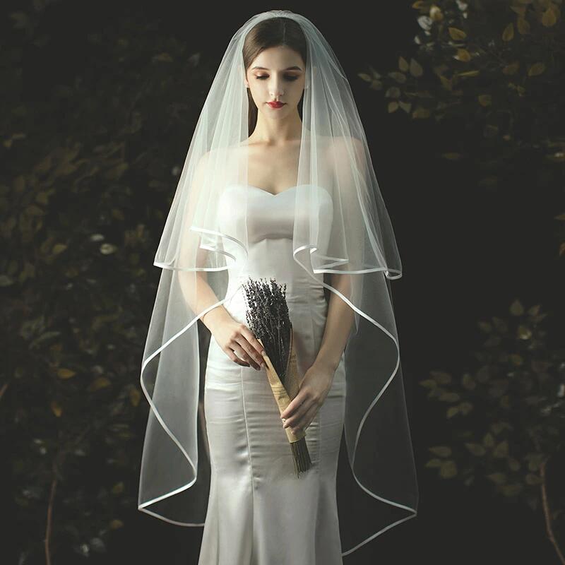 フランススタイル 結婚式 ベ 2メートル ウェディングベール ロングベール 花嫁 披露宴 夜明けの光 夢のウェディング 高級感 挙式