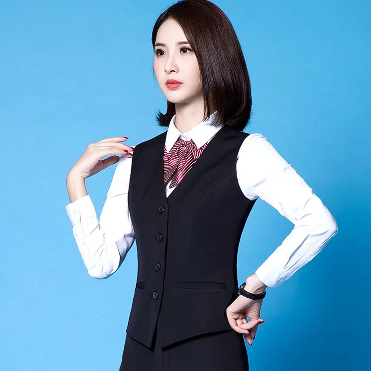 レディース 事務服ベスト 制服 4つボタン 洗える 単品 制服 おしゃれ フォーマル 仕事用 ベストスーツ フォーマル ビジネス 面接 kimiai-10045787 キミアイ商事 サンプル画像3