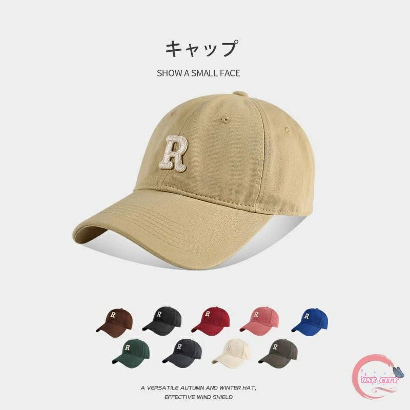 英字 ユニセックス 60-65cm/56-59cm頭囲 R柄 ペア 大きいサイズ 刺繍 野球帽 レディース 大きめ メンズ 日よ 小顔効果 帽子 深め