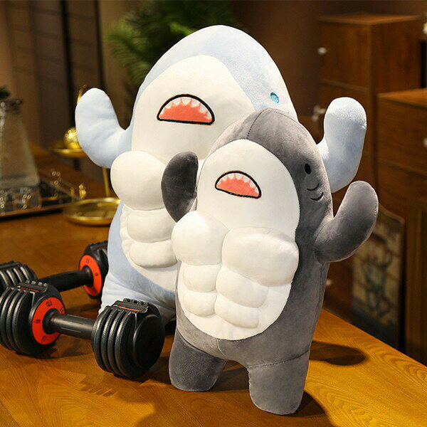 柔らか クリスマス 抱き枕 プレゼント マッスル 筋肉 キッズ Muscles 出産祝い 心地 子供 かわいい サメ Shark 癒される 女の子 2