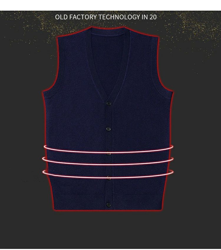 ゴルフウェア ニットベスト ウール100％ 重ね着 防寒着 ビジネス ウォッシャブル あったか ボタン ジレ ノースリ 前開き Vネック