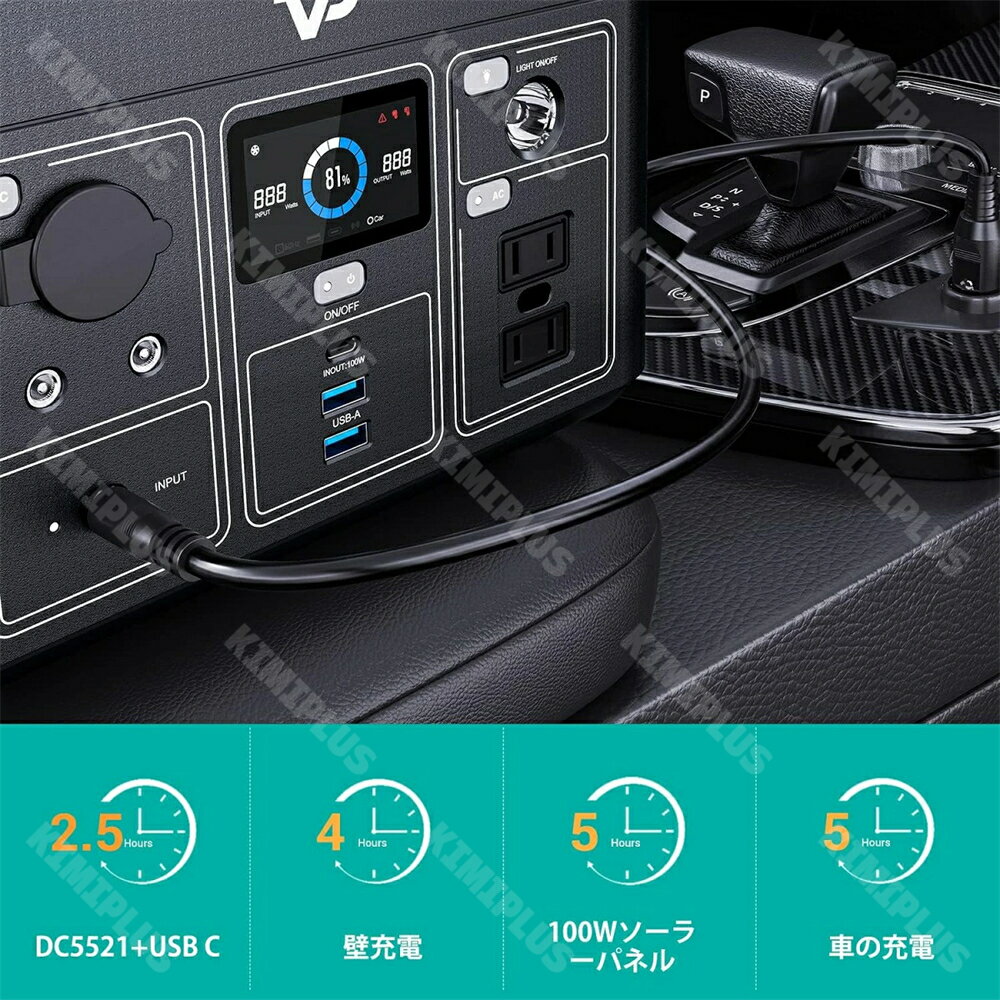 VIGORPOOL VP LAKE 300 JP ポータブル電源 小型 110V 320Wh 蓄電池 リン酸鉄 長寿...