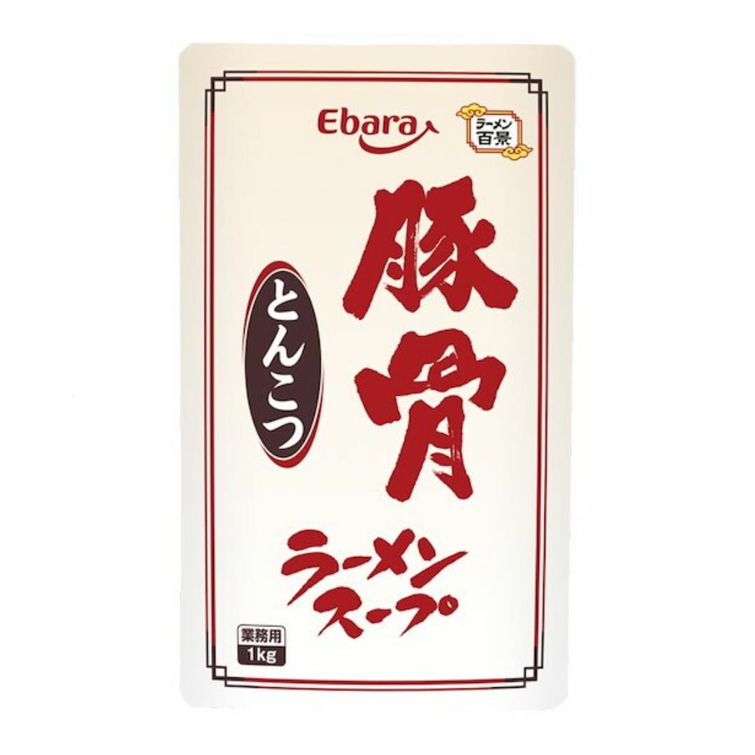 商品情報原材料ポークエキス食塩醤油食用油脂（豚脂ごま油）野菜類（玉ねぎにんにく）砂糖香味油香辛料蛋白質分解物調味料（アミノ酸等）カラメル色素増粘多糖類酸化防止剤（ビタミンE）賞味期限別途商品ラベルに記載保存方法直射日光を避け、常温で保存してください。販売者株式会社明成 キミサラフーズ〒2991174 千葉県君津市法木作1-15-2エバラ　豚骨ラーメンスープ　1kg　豚骨　とんこつ　ラーメン　豚骨ラーメン　スープ　スープベース　業務用　食品　調味料 業務用　業務用食品　調味料　大容量 みそをベースに発酵調味料と野菜の旨味を加えました。豚肉・牛肉・モツ・鶏肉などに合うように作られた、みそ漬けのたれです。みそをベースに発酵調味料と野菜の旨味を加えました。 8