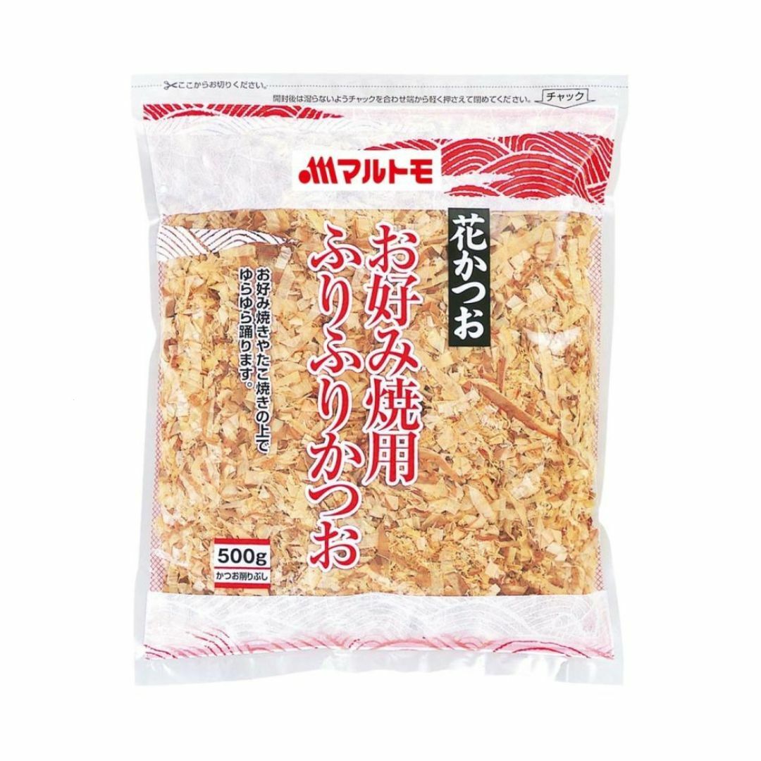 商品情報原材料かつおのふし（国内製造）賞味期限別途商品ラベルに記載保存方法直射日光を避け、常温で保存してください。販売者株式会社明成 キミサラフーズ〒2991174 千葉県君津市法木作1-15-2マルトモ　お好み焼き用　ふりふりかつお　500g　だし　鰹節　かつお節　業務用　食品　調味料　送料無料 業務用　業務用食品　調味料　大容量 お好み焼き、たこ焼きなどのふりかけ用に最適です。また、豆腐、おひたし、焼きそばなどにもふりかけてご使用ください。 8