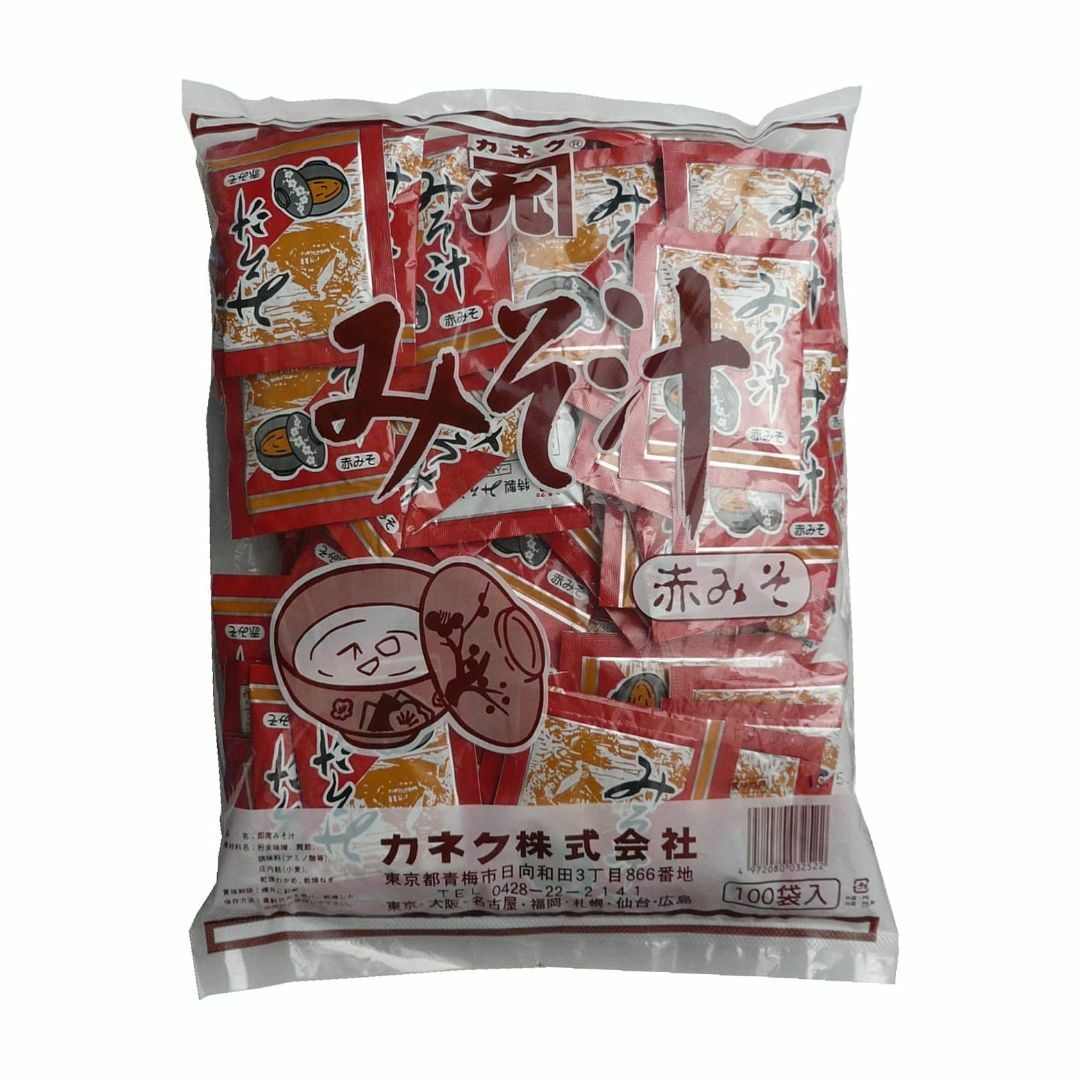 カネク　赤　みそ汁 100食　だし　業務用　食品　調味料　送料無料