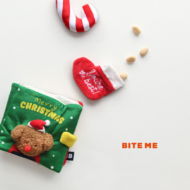 BITE ME バイトミー クリスマス ノーズワーク プレイブック(正規品 犬 おもちゃ 誕生日 プレゼント 犬用 玩具 本 小型犬 絵本 犬のおもちゃ ノーズワーク いぬ 犬のオモチャ オモチャ おしゃれ かわいい 音が鳴る 犬用品 グッズ ペット用品 嗅覚トレーニング ツリー)のサムネイル