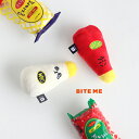 BITE ME バイトミー マヨネーズ&ケチャップおもちゃ(犬 おもちゃ ぬいぐるみ 犬用おもちゃ 小型犬 いぬ ドッグトイ 犬用トイ 音が鳴る 犬のおもちゃ かわいい 音が鳴る 音 ペット用品 噛む 遊ぶ 投げる 引っ張る ストレス解消 人気 おすすめ プレゼント)