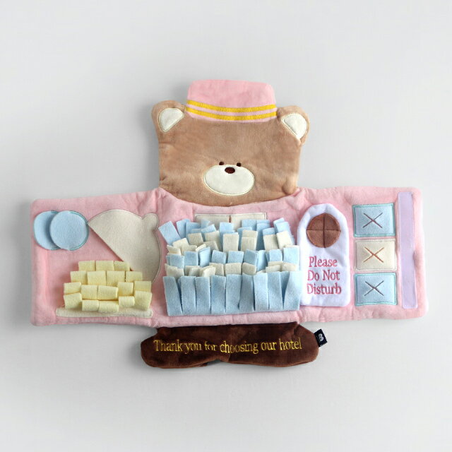 BITE ME バイトミー ベルボーイくまノーズワークマット(正規品 犬 おもちゃ 誕生日 プレゼント 犬用 玩具 本 小型犬 犬のおもちゃ ノーズワーク いぬ イヌ 犬のオモチャ おしゃれ かわいい 音が鳴る 犬用品 ペット用品 嗅覚トレーニング クマ ストレス解消 知育トイ 遊び) 3