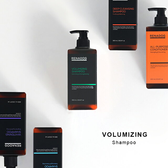 RENADOG レナドッグ ボリューマイジングシャンプー(犬 シャンプー 犬用シャンプー 犬用 お手入れ 被毛 ケア 全犬種 パピー シニア 韓国製 プロ用ボリューマイジングシャンプー サロン 品質 犬ケア商品 ボリューム感 スタイリングケア ふんわり仕上がり)