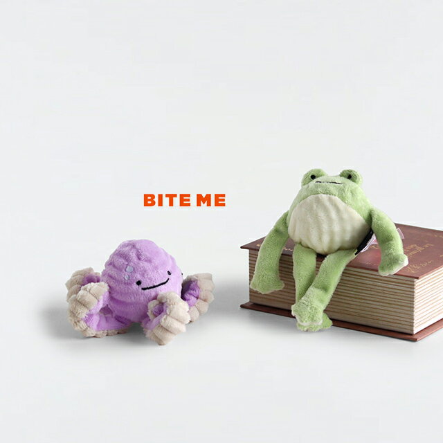 BITE ME バイトミー ぴょんぴょんボールおもちゃ(犬 おもちゃ ボール ぬいぐるみ 小型犬 犬用おもちゃ 犬用 ドッグトイ 犬のオモチャ 噛む 遊ぶ 投げる 楽しい 音が鳴る 音 鳴き笛 かわいい おしゃれ ストレス解消 ユニーク おもしろ ゴム 誕生日プレゼント 一人遊び)