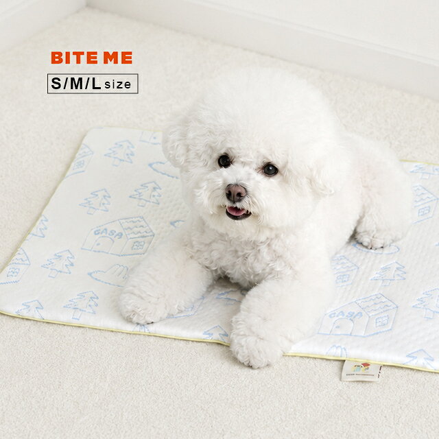 BITE ME バイトミー オールデイ クーリングマット(犬 いぬ 犬用マット おしゃれ 小型犬 お出かけ 冷たい 洗える 敷きマット 暑さ対策 ひんやりマット ペットマット マット お出かけマット 冷感 涼しい ペット用品 犬用品 外出 キャリーバッグ カーシート S M L)