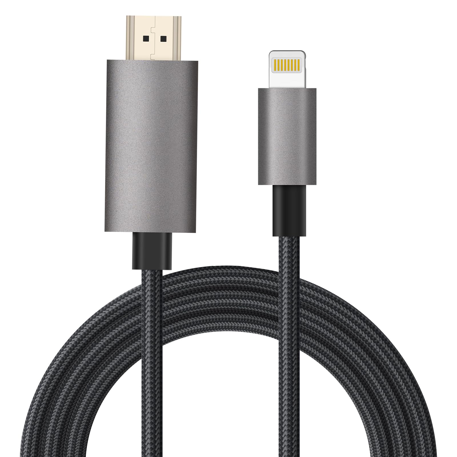 HDMIケーブル iPhone HDMI変換ケーブ ル 1mセット Digital AV変換アダプタLightning ライトニング 変換アダプター 電源不要 設定不要 同画面テレビ接続 簡単接続 テレビに映す