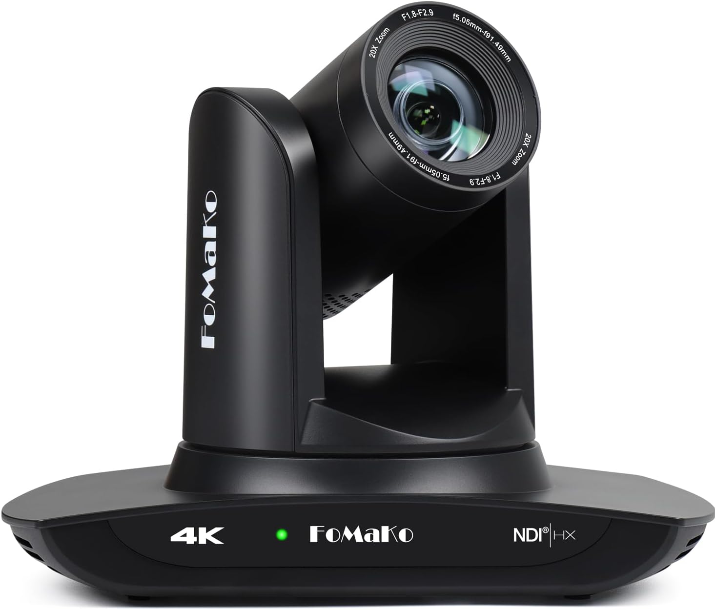 FoMaKo 4K NDI6/NDI/HX3 PTZカメラ AI自動追尾 20倍光学ズーム USB3.0 LAN webカメラptz 4KPTZ カメラ 4Kカメラ poe 自動追尾 Web会議 ライブ配信 教会・学校・企業向け Youtube Facebook Twitch Line 天井＆壁掛けスタンド付きK20UH