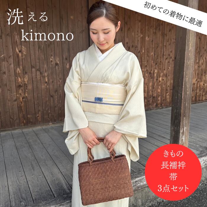 福袋 【★10月31日限定ハロウィーンクーポン発行中★】2024 レディース 着物 送料無料 洗える 着物 袷 細帯 長襦袢 バック 草履 和装小物 着付け小物...