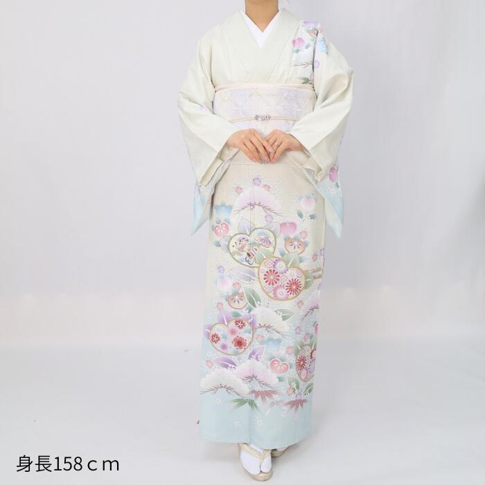 レンタル【★在庫処分SALE最大60％OFF&クーポン配布中★】訪問着レンタル 結婚式 袷 お宮参り 七五三 着物 ママ 母 母親 フルセット レンタル レンタル 訪問着 シンプル 往復送料無料 4泊5日 上品 黒 白 貸衣装 訪問着セット 草履 バッグ