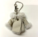 バッグキーホルダー　キーケース　コート型　白　女性　レディース　おしゃれ　かわいい　プレゼント　バッグチャーム　羊革