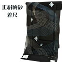 【GWセールお宝探し市30%OFF】紗 正絹 反物 駒紗 五泉 黒 プラチナ箔 夏きもの ちりよけ 羽織 単衣 盛夏 綺麗 着尺 女性 レディース きもの 着物...