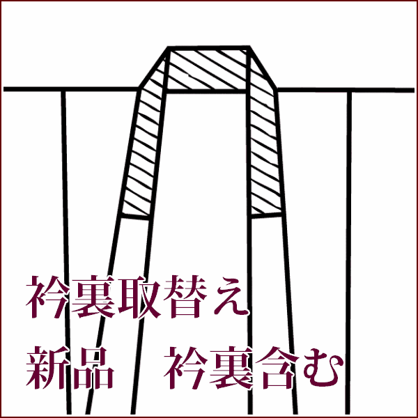 衿裏の取替え（正絹）（生地代含む）