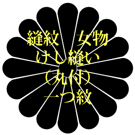 Rakuten - 着物 縫紋 女物 けし縫い（丸付）一つ紋