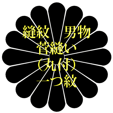 Rakuten - 縫紋　男物　菅縫い（丸付）　一つ紋