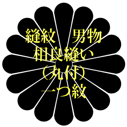 着物 縫紋 男物 相良縫い(丸付) 一つ紋 着物 縫紋 男物 相良縫い(丸付) 一つ紋
