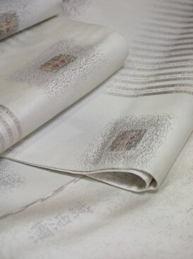 西哲機業謹製 おしゃれ用袋帯 六通柄 瀟洒織 シルバー【袋帯】【おしゃれ用】【西哲機業】【送料無料】【smtb-k】【ky】