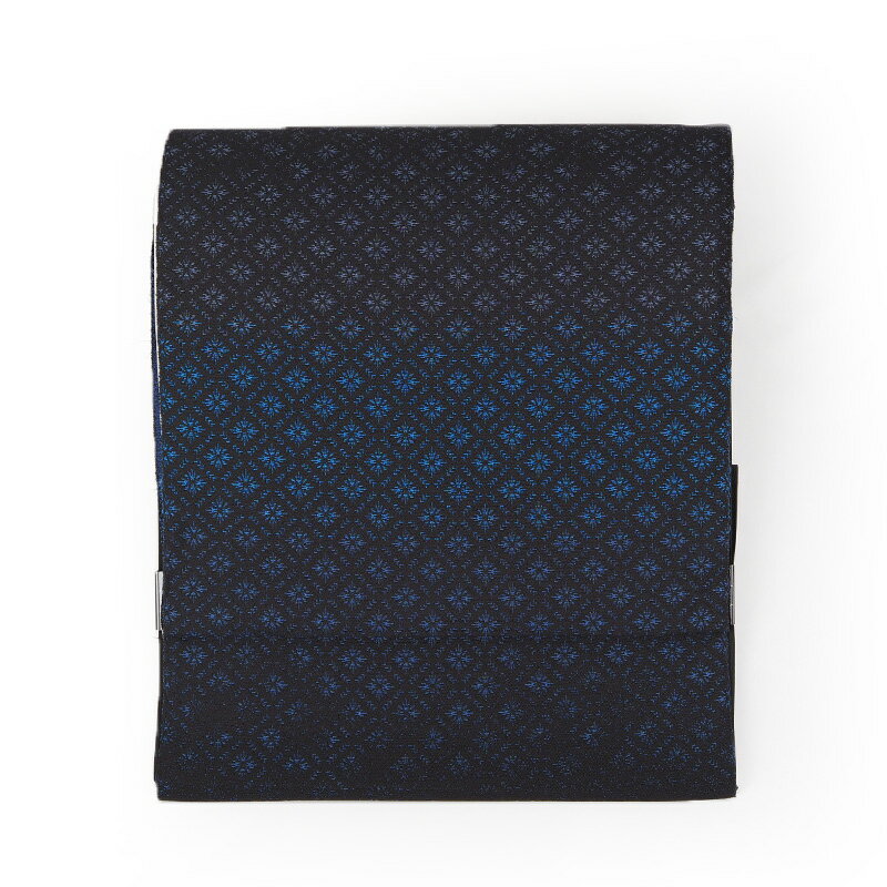 正絹八寸名古屋帯 西陣織「光龍郷」青　お仕立てあがり　プレタ　パーティーにも！【Kimono Factory no..