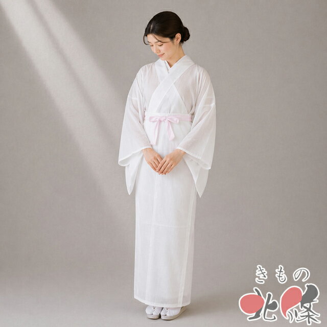 Rakuten - 【 未使用 】 夏物 襦袢 長襦袢 ポリエステル 絽 洗える フォーマル 白色 身丈135cm 裄66cm A1354-2 [和服 長襦袢 着物 肌着 kimono 購入 化繊 送料無料 きもの北條]