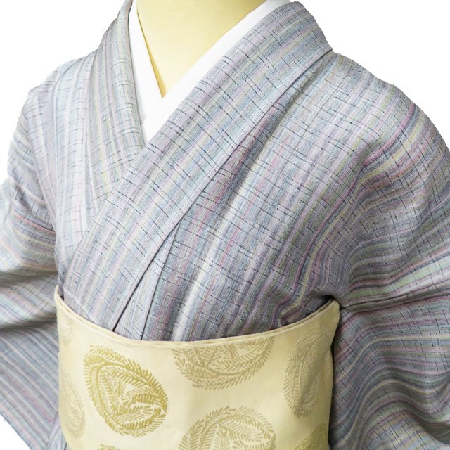 Rakuten - 【 中古 】 付下げ 付け下げ リサイクル着物 正絹 紬地 袷 セミフォーマル マルチカラー 多色 身丈160.5cm 裄63cm M A1027-4 [ 和服 入学式 卒業式 母 お宮参り 入卒式 きもの 送料無料 きもの北條]