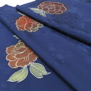 反物 着物 未仕立て 小紋 新古品 正絹 カジュアル 花模様 牡丹 地模様 A1241-4 [和服 反物 未仕立て 美品 アウトレット 買取 送料無料 きもの北...