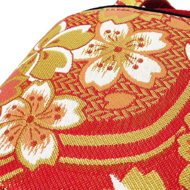 和装バッグ 和装小物 新古品 桜模様 赤色 金 A998-5 3