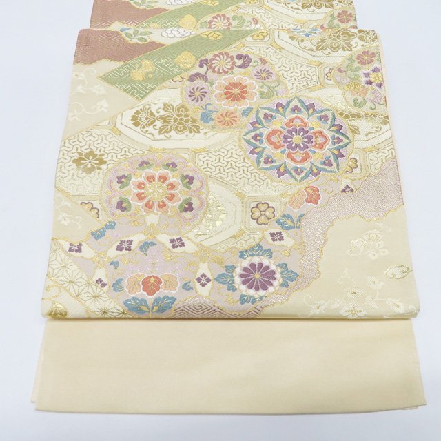 【 未使用 】 袋帯 正絹 フォーマル 未仕立て 六通 西陣織 証紙付き 京華錦 鳳凰 花紋 華文 箔糸 A1243-5 [結婚式 お宮参り 七五三 式典 お茶会 お茶席 茶道 利休忌 送料無料 きもの北條]