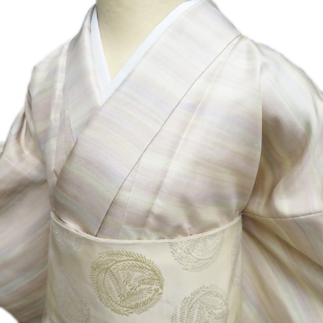 Rakuten - 【 中古 】 小紋 着物 リサイクル 正絹 紬地 袷 カジュアル マルチカラー 多色 身丈162cm 裄65.5cm M A1275-7 [観劇 お出かけ 街着 普段使い お食事 kimono 和服 送料無料 きもの北條]