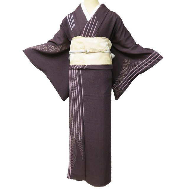 樂天商城 - 【 中古 】 付け下げ 付下げ 訪問着 リサイクル着物 正絹 袷 フォーマル 絞り染め 焦茶色 多色 身丈160cm 裄64.5cm M A1052-8 [ 和服 入学式 卒業式 お茶会 お宮参り 入卒式 きもの 送料無料 きもの北條]