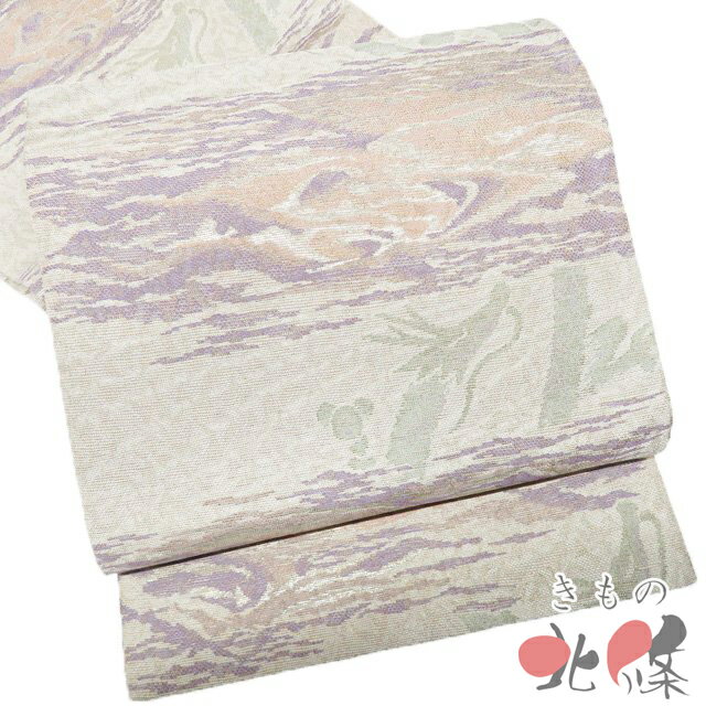 【 中古 】 袋帯 リサイクル 正絹 セミフォーマル 仕立て上がり 六通 雲龍文 箔糸 金通し 砂色 多色 A1295-9 [七五三 式典 お茶会 お茶席 茶道 利休忌 送料無料 きもの北條]