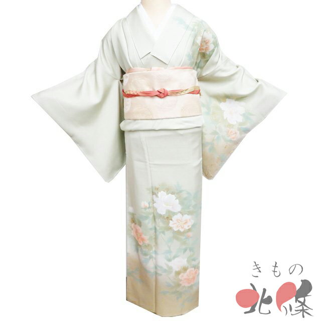 Rakuten - 【 中古 】 付下げ 付け下げ 訪問着 リサイクル着物 正絹 袷 フォーマル 花の図 牡丹 夏虫色 多色 金 身丈162cm 裄64cm M A1332-9 [和服 入学式 卒業式 お茶会 お茶席 茶道 お宮参り 利休忌 送料無料 きもの北條]