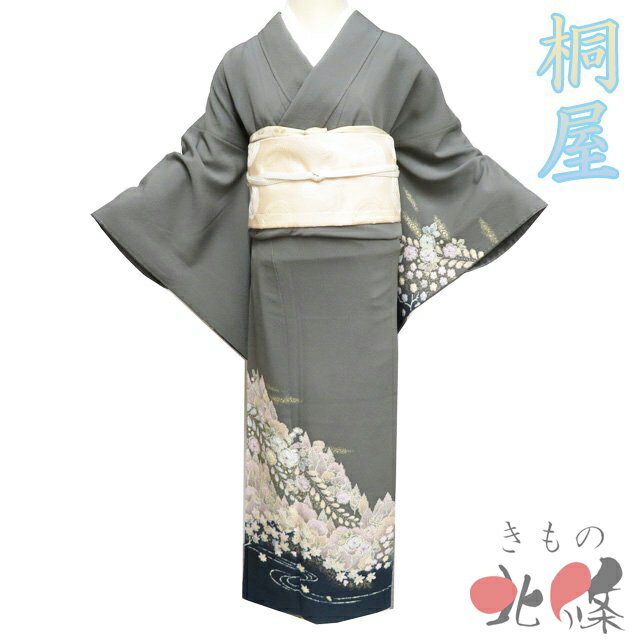 Rakuten - 【 中古 】 訪問着 リサイクル着物 正絹 袷 フォーマル 桐屋 徳永憲峯 辻が花 絞り 岩井茶色 多色 金 身丈157.5cm 裄69cm M A1348-9 [入学式 卒業式 お宮参り 結婚式 お茶会 お茶席 茶道 利休忌 和服 送料無料 きもの北條]